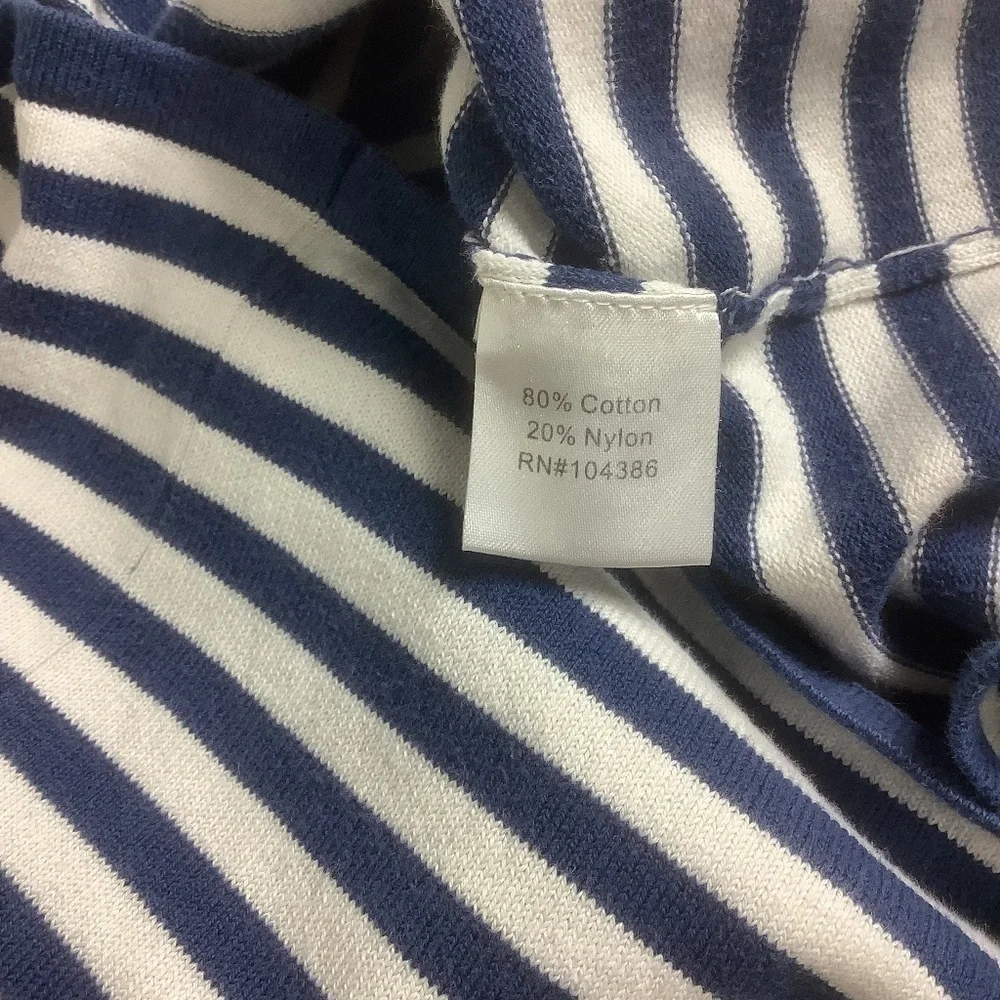 Garnet‎ Hill Marine Striped Shirt Knit Dress M